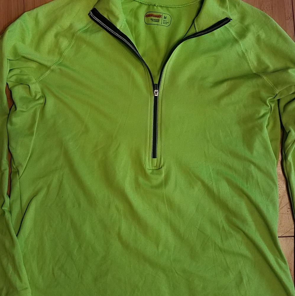 BE INSPIRED lime green ls activewear top medium